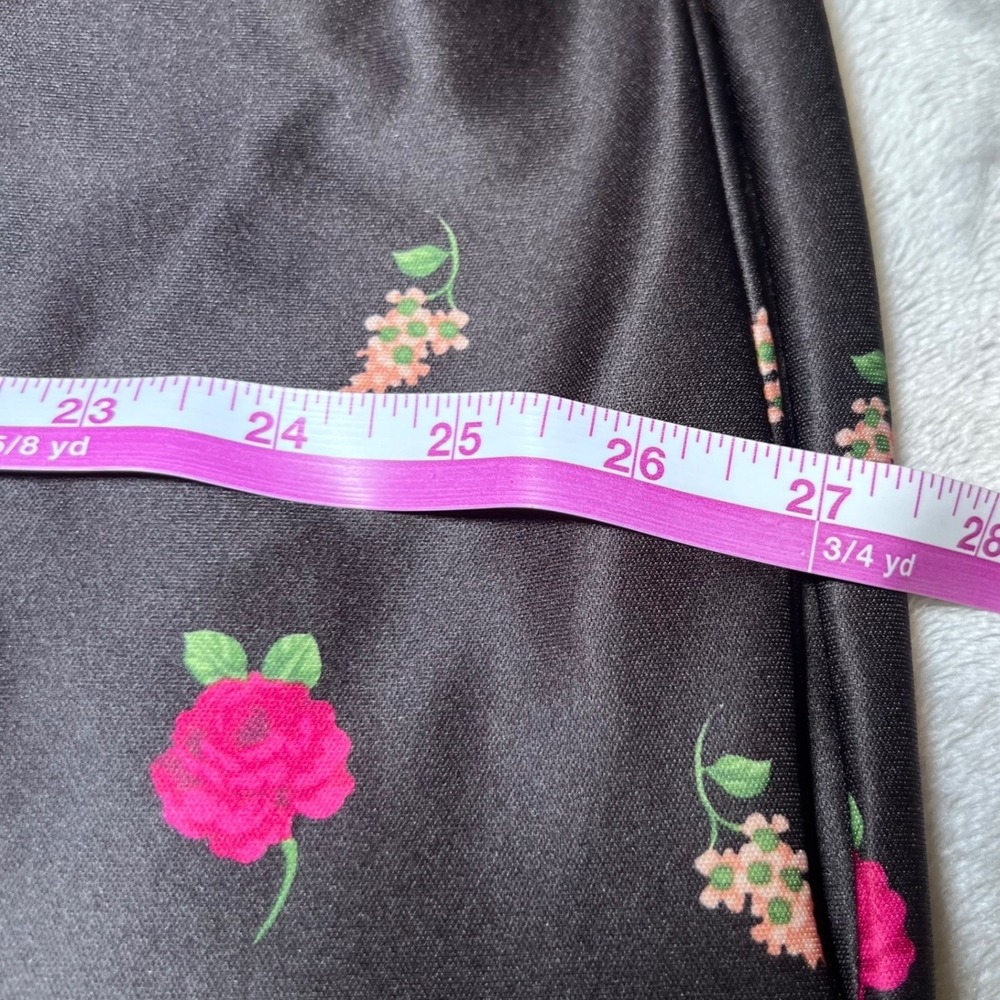 Anthony Richards Womens Size 1X Nightgown Black Red Floral MuuMuu House Gown - Picture 10 of 14